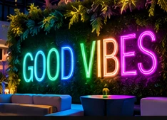 Illustrative illuminated rental signage concept